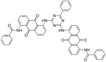 CAS 登录号：49776-52-5， N,N'-[(6-苯基-1,3,5-三嗪-2,4-二基)二[亚氨基(9,10-二氢-9,10-二氧代蒽-5,1-二基)]]二(苯甲酰胺)