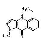CAS 登录号：499790-74-8， 5-乙基-1-甲基-1,4-二氢-9H-吡唑并[4,3-b]喹啉-9-酮