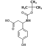 CAS#: 499995-80-1, 3-(4-Hydroxyphenyl)-3-({[(2-Methyl-2-Propanyl)Oxy]Carbonyl}Amino)Propanoic Acid