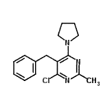 CAS 登录号：500156-13-8， 5-苄基-4-氯-2-甲基-6-(1-吡咯烷基)嘧啶