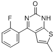 CAS 登录号：50263-91-7， 4-(2-氟苯基)-6-甲基噻吩并[2,3-d]嘧啶-2(1H)-酮