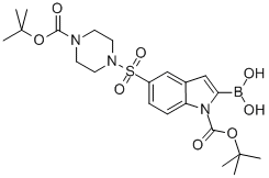 CAS#: 503045-77-0, 2-Borono-5-[[4-[(1,1-Dimethylethoxy)Carbonyl]-1-Piperazinyl]Sulfonyl]-1H-Indole-1-Carboxylic Acid 1-(1,1-Dimethylethyl) Ester