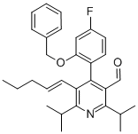 CAS#: 503559-82-8, 4-[4-Fluoro-2-(Phenylmethoxy)Phenyl]-2,6-Bis(1-Methylethyl)-5-(1-Penten-1-Yl)-3-Pyridinecarboxaldehyde