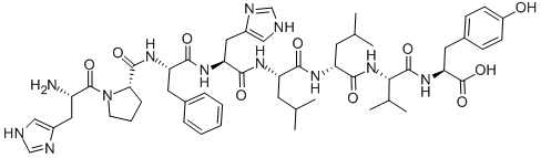 CAS 登录号：50410-01-0， 组氨酰-脯氨酰-苯丙氨酰-组氨酰-亮氨酰-D-亮氨酰-缬氨酰-酪氨酸
