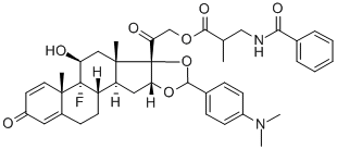 CAS#: 51241-99-7, 21-[3-(Benzoylamino)-2-Methyl-1-Oxopropoxy]-16,17-[[[4-(Dimethylamino)Phenyl]Methylene]Bis(Oxy)]-9-Fluoro-11-Hydroxypregna-1,4-Diene-3,20-Dione