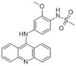 CAS 登录号：51264-17-6， N-(4-(9-吖啶基氨基)-2-甲氧基苯基)甲烷磺酰胺甲烷磺酸盐