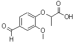 CAS 登录号：51264-79-0， 2-(4-甲酰基-2-甲氧基苯氧基)丙酸