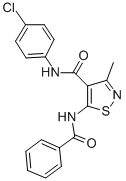 CAS 登录号:51287-57-1, 5-(苯甲酰基氨基)-N-(4-氯苯基)-3-甲基-4-异噻唑甲酰胺