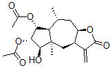 CAS 登录号：51292-55-8， (3aR,3aalpha,7aalpha,9aalpha)-6alpha,7alpha-二(乙酰氧基)-3a,4,4a,5,6,7,7a,8,9,9alpha-十氢-5beta-羟基-4abeta,8alpha-二甲基-3-亚甲基薁并[6,5-b]呋喃-2(3H)-酮