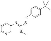 CAS#: 51308-53-3, S-(4-(1,1-Dimethylethyl)Phenyl)Methyl S-Ethyl 3-Pyridinylcarbonimidodithioate