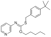 CAS#: 51308-67-9, S-((4-(1,1-Dimethylethyl)Phenyl)Methyl) O-Pentyl 3-Pyridinylcarbonimidothioate