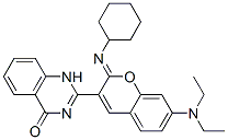 CAS 登录号：51347-64-9， 2-[2-(环己基亚氨基)-7-(二乙基氨基)-2H-1-苯并吡喃-3-基]喹唑啉-4(1H)-酮