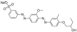 CAS#: 51418-90-7, Sodium 3-[[4-[[4-(2-Hydroxybutoxy)-3-Methylphenyl]Azo]-3-Methoxyphenyl]Azo]Benzenesulphonate