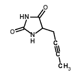 CAS 登录号：515130-58-2， 5-(2-丁炔-1-基)-2,4-咪唑烷二酮