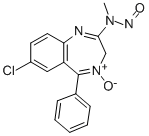 CAS#: 51715-17-4, 7-Chloro-N-methyl-N-nitroso-5-phenyl-3H-1,4-Benzodiazepin-2-amine 4-oxide