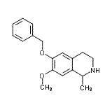 CAS 登录号:51745-26-7, 6-(苄氧基)-7-甲氧基-1-甲基-1,2,3,4-四氢异喹啉