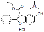 CAS#: 51771-50-7, 4-[(Dimethylamino)methyl]-5-hydroxy-2-phenyl-3-Benzofurancarboxylic acid ethyl ester, hydrochloride