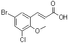 CAS#: 518023-87-5, (2E)-3-(5-Bromo-3-Chloro-2-Methoxyphenyl)Acrylic Acid