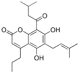 CAS#: 521-38-0, 4-Propyl-5,7-Dihydroxy-6-(3-Methyl-2-Butenyl)-8-(3-Methylbutyryl)-2H-1-Benzopyran-2-One