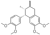 CAS 登录号:521-55-1, (1S,2R,3S)-1-(3,4-二甲氧基苯基)-1,2,3,4-四氢-6,7-二甲氧基-2,3-二甲基-萘