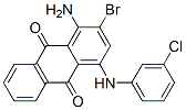 CAS 登录号：52222-30-7， 1-氨基-2-溴-4-(3-氯苯胺基)蒽醌