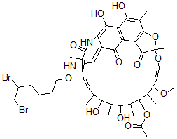 CAS#: 52454-12-3, 3-[(5,6-Dibromohexyl)Oxyiminomethyl]Rifamycin