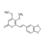 CAS#: 52525-96-9, 6-[(E)-2-(1,3-Benzodioxol-5-Yl)Vinyl]-4,5-Dimethoxy-2H-Pyran-2-One