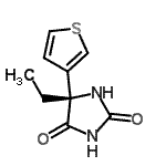 CAS 登录号：525600-06-0， (5S)-5-乙基-5-(3-噻吩基)-2,4-咪唑烷二酮