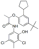 CAS 登录号：52762-65-9， 2-[4-(叔丁基)-2-环戊基苯氧基]-N-(3,5-二氯-2-羟基对甲苯基)丙酰胺