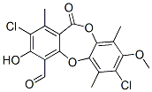CAS#: 52809-10-6, 2,7-Dichloro-3-hydroxy-8-methoxy-1,6,9-trimethyl-11-oxo-11H-Dibenzo[b,e][1,4]dioxepin-4-carboxaldehyde