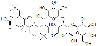 CAS#: 53043-29-1, 3alpha-[[4-O-beta-D-Glucopyranosyl-3-O-beta-D-Galactopyranosyl-beta-D-Glucopyranosyl]Oxy]Olean-12-En-28-Oic Acid