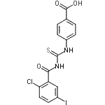 CAS#: 531531-42-7, 4-{[(2-Chloro-5-Iodobenzoyl)Carbamothioyl]Amino}Benzoic Acid