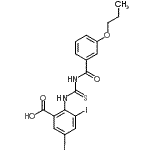 CAS#: 531533-66-1, 3,5-Diiodo-2-{[(3-Propoxybenzoyl)Carbamothioyl]Amino}Benzoic Acid