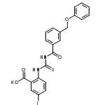 CAS#: 531534-43-7, 5-Iodo-2-({[3-(Phenoxymethyl)Benzoyl]Carbamothioyl}Amino)Benzoic Acid