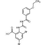 CAS#: 531546-02-8, 3,5-Dibromo-2-{[(3-Ethoxybenzoyl)Carbamothioyl]Amino}Benzoic Acid