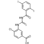 CAS#: 532386-11-1, 4-Chloro-3-{[(2,5-Diiodobenzoyl)Carbamothioyl]Amino}Benzoic Acid