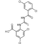 CAS 登录号：532386-17-7， 3,5-二氯-2-{[(2,5-二氯苯甲酰基)硫代氨基甲酰]氨基}苯甲酸