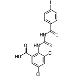 CAS#: 532387-63-6, 3,5-Dichloro-2-{[(4-Iodobenzoyl)Carbamothioyl]Amino}Benzoic Acid