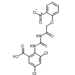 CAS 登录号：532418-54-5， 3,5-二氯-2-({[(2-硝基苯氧基)乙酰基]硫代氨基甲酰}氨基)苯甲酸