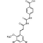 CAS#: 532432-36-3, 4-({[3-(3,5-Dibromo-2-Methoxyphenyl)Acryloyl]Carbamothioyl}Amino)Benzoic Acid