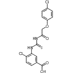 CAS#: 532945-79-2, 4-Chloro-3-({[(4-Chlorophenoxy)Acetyl]Carbamothioyl}Amino)Benzoic Acid