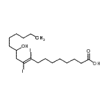 CAS 登录号：53586-99-5， (9E)-12-羟基-9,10-二碘-9-十八碳烯酸
