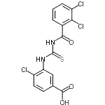 CAS 登录号：535944-78-6， 4-氯-3-{[(2,3-二氯苯甲酰基)硫代氨基甲酰]氨基}苯甲酸