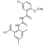 CAS#: 535947-59-2, 2-{[(5-Chloro-2-Methoxybenzoyl)Carbamothioyl]Amino}-3,5-Diiodobenzoic Acid