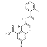 CAS#: 535976-72-8, 3,5-Dichloro-2-{[(2-Fluorobenzoyl)Carbamothioyl]Amino}Benzoic Acid