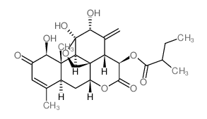 CAS#: 53683-70-8, 11beta,20-Epoxy-1beta,11alpha,12alpha-Trihydroxy-15beta-(2-Methyl-1-Oxobutoxy)Picrasa-3,13(21)-Diene-2,16-Dione