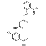 CAS 登录号：536986-10-4， 4-氯-3-({[(2-硝基苯氧基)乙酰基]硫代氨基甲酰}氨基)苯甲酸