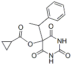 CAS 登录号:53761-10-7, 5-(环丙基羰基氧基)-5-(1-苯基乙基)-2,4,6(1H,3H,5H)-嘧啶三酮