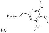 CAS#: 54-04-6, 3,4,5-Trimethoxyphenethylamine, Hydrochloride
