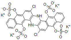 CAS 登录号:54077-86-0, 7,16-二氯-6,15-二氢蒽吖嗪-5,9,14,18-四基四硫酸酯四钾盐